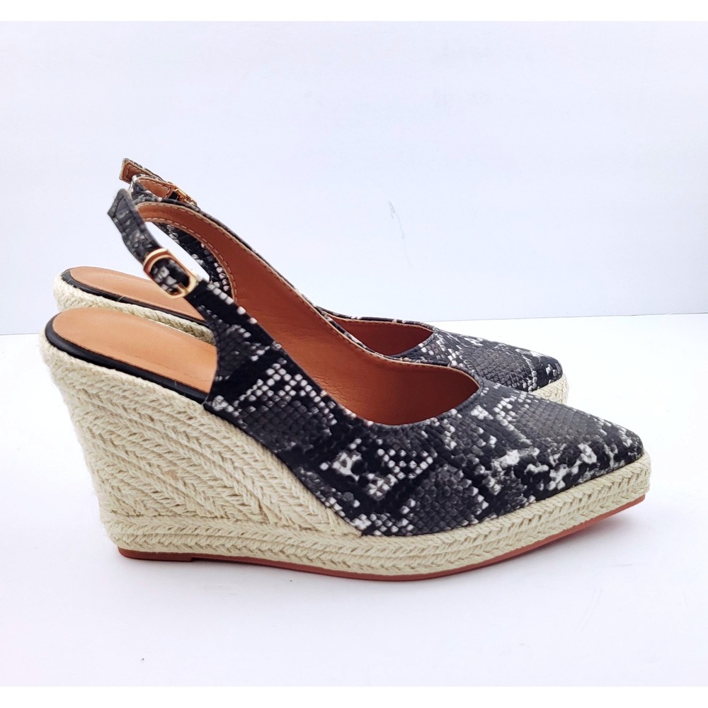 Women's Pointy Toe Espadrilles Wedge Sandals - Size 9 - Picture 7 of 8